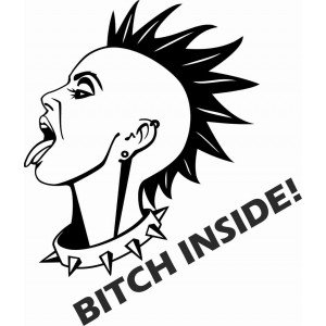 Забавен стикер Bitch inside