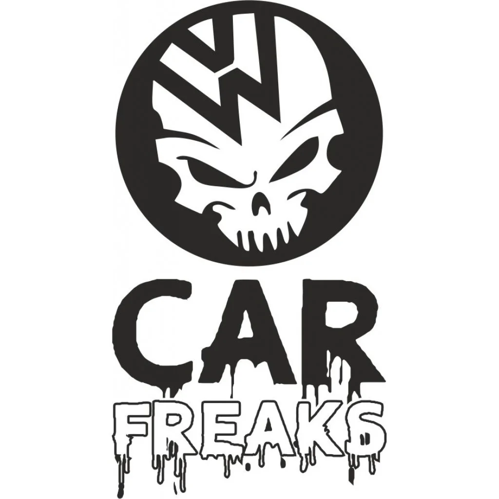 Car Freaks автомобилен стикер с череп - 2086