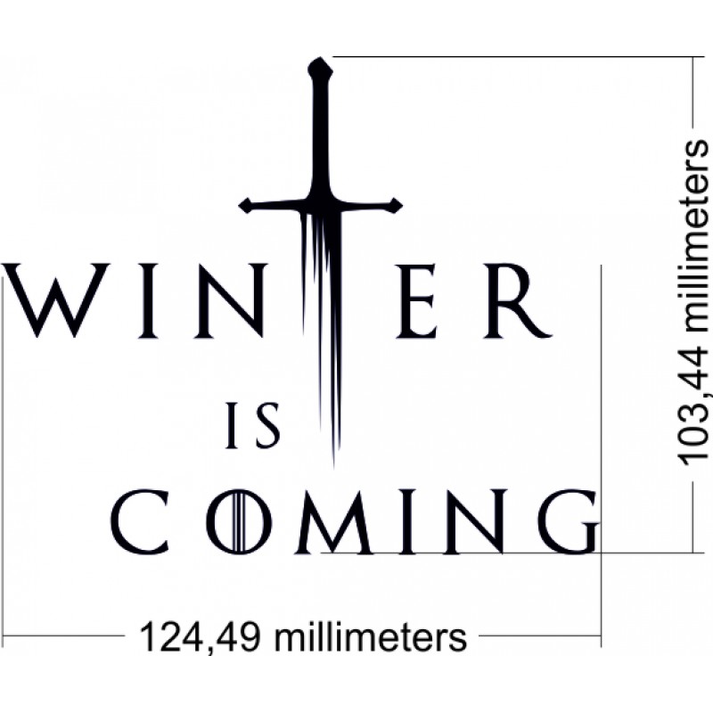 Game of Thrones Стикер Winter is coming